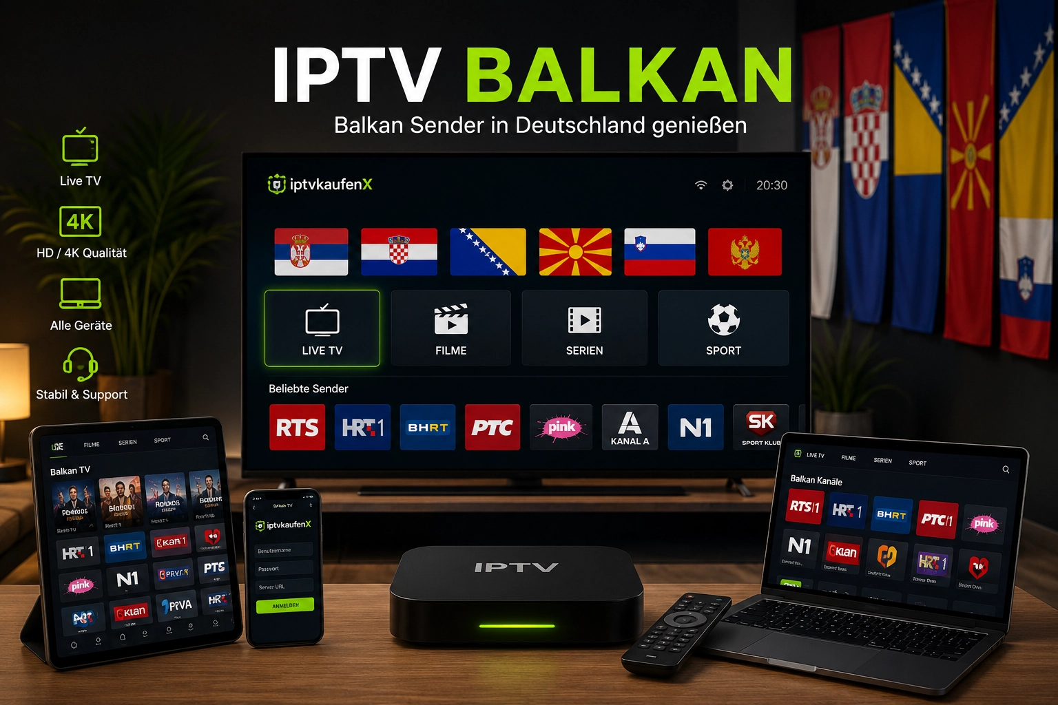 IPTV Balkan – Balkan-Fernsehen auf dem Smart TV in Deutschland empfangen